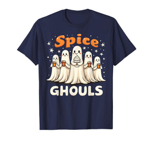 Spice Ghouls Funny Halloween Ghost Pumpkin Women Graphic T-Shirt