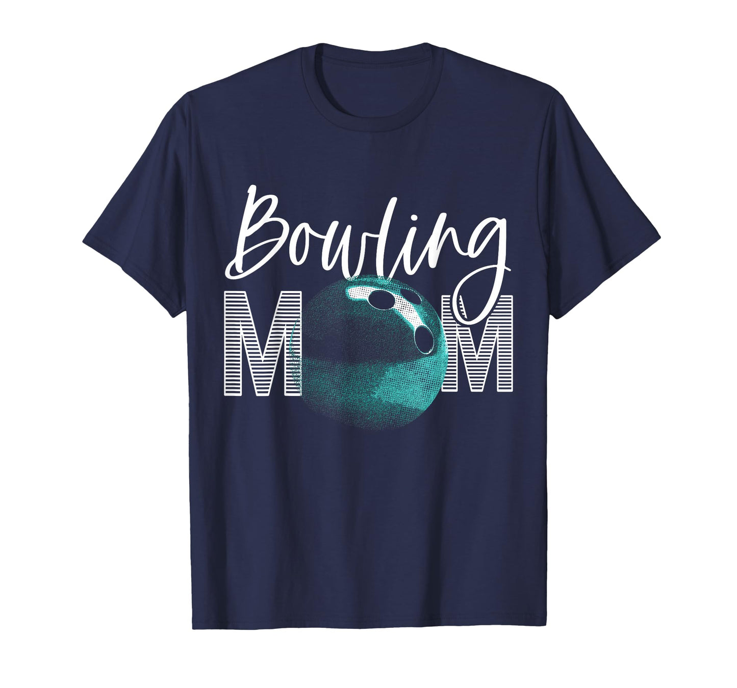 Vintage Funny Bowling Mom Mama Bowler Bowling Team Womens T-Shirt