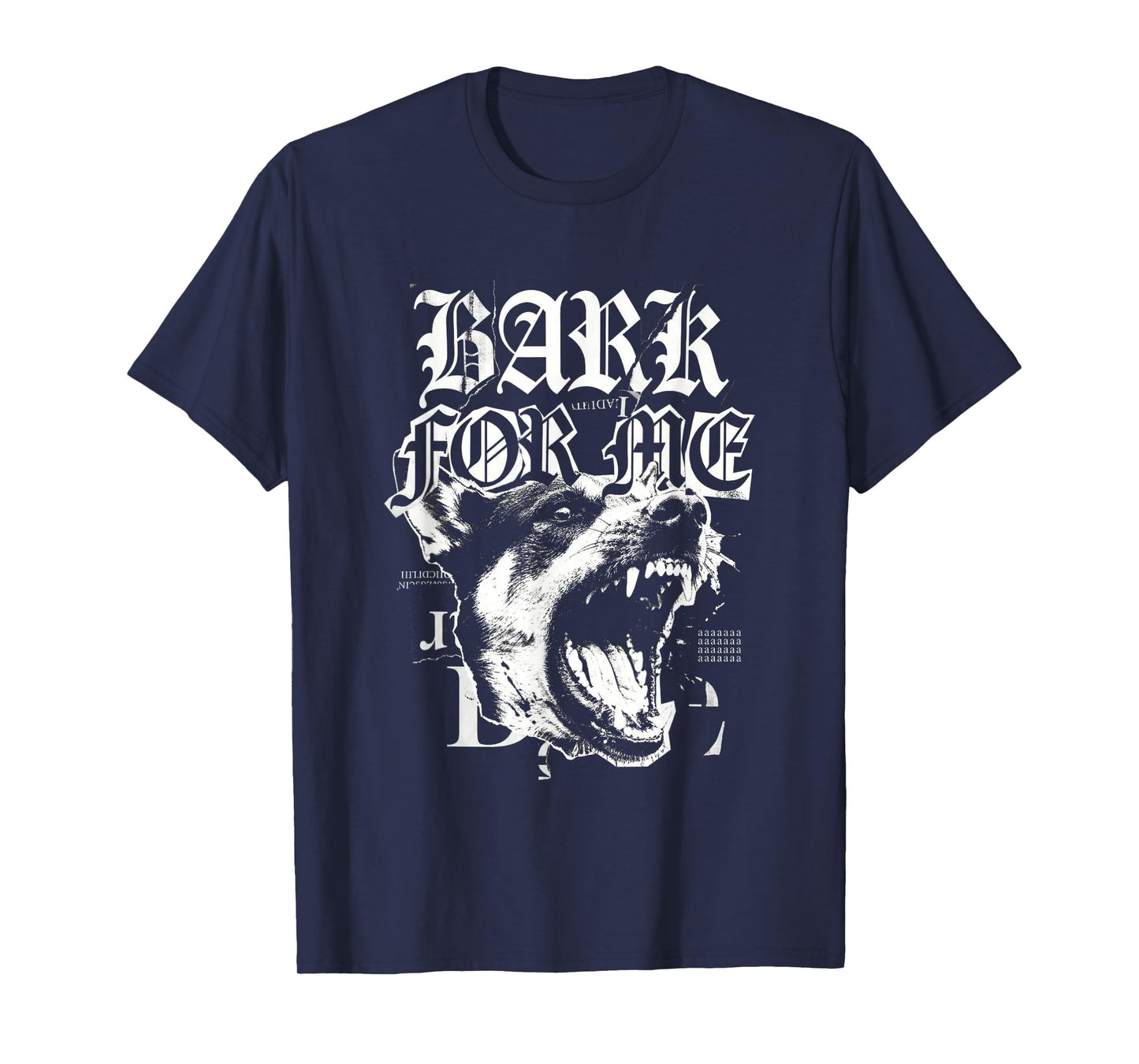 Bark for Me Snarling Wolf Gothic Grunge Edgy Aesthetic T-Shirt