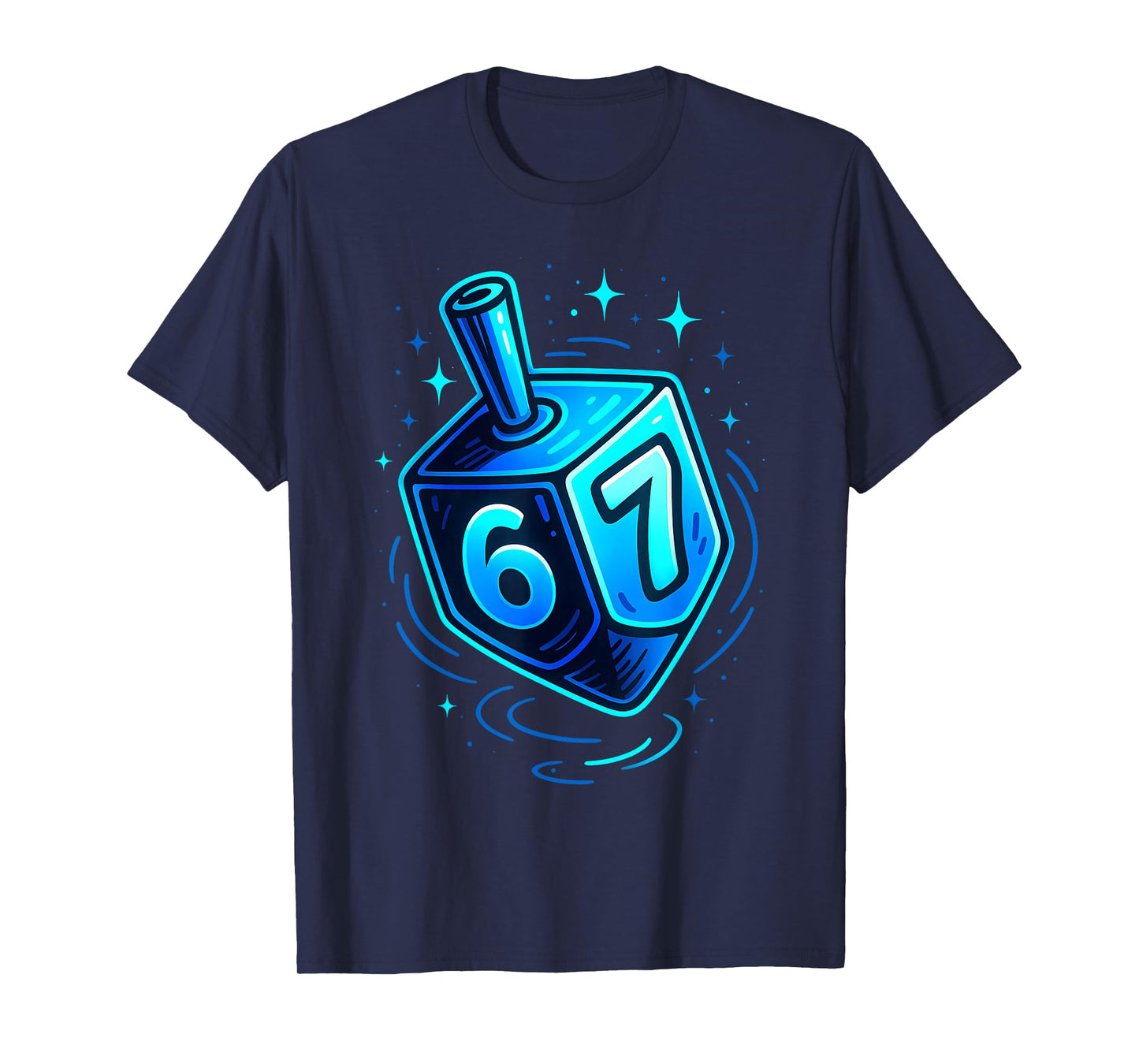 Hanukkah 67 Six Seven Meme Dreidel Menorah Chanukah Boy Kids T-Shirt