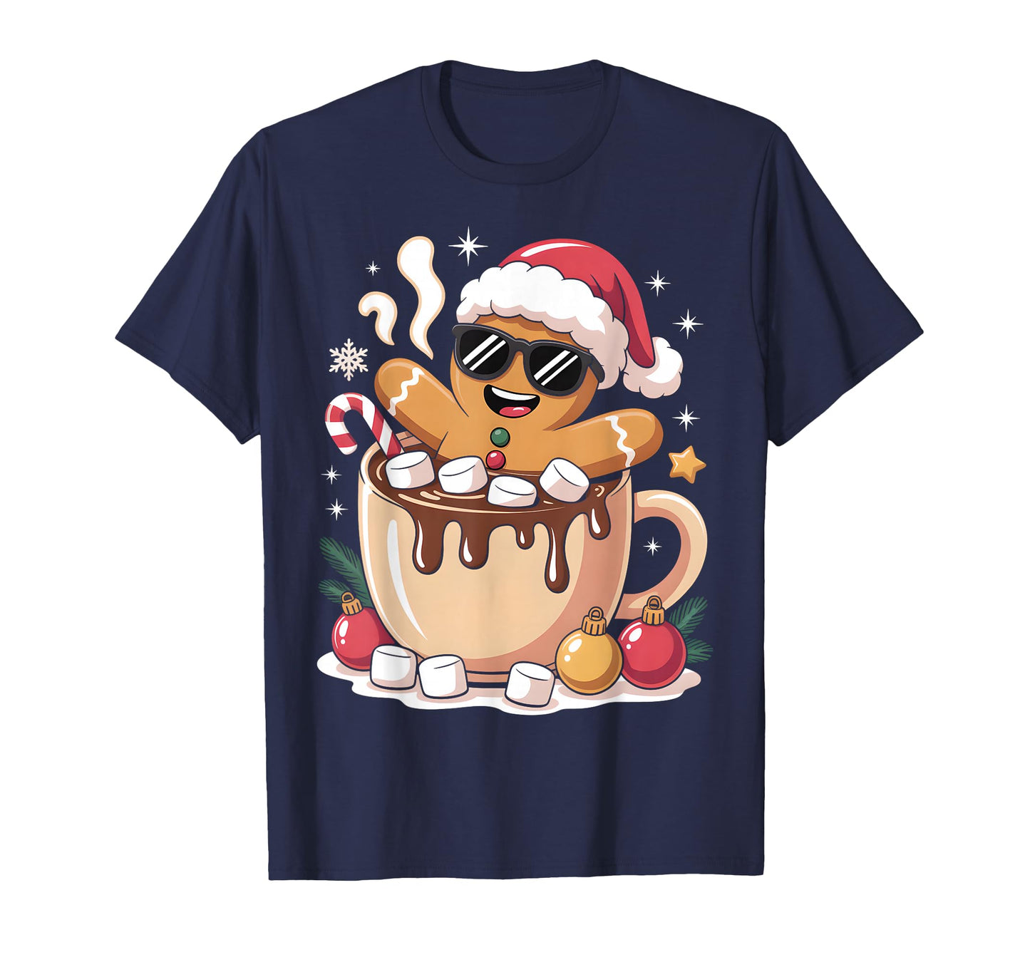Gingerbreadman Christmas Cocoa Gingerbread Men Women Teens T-Shirt