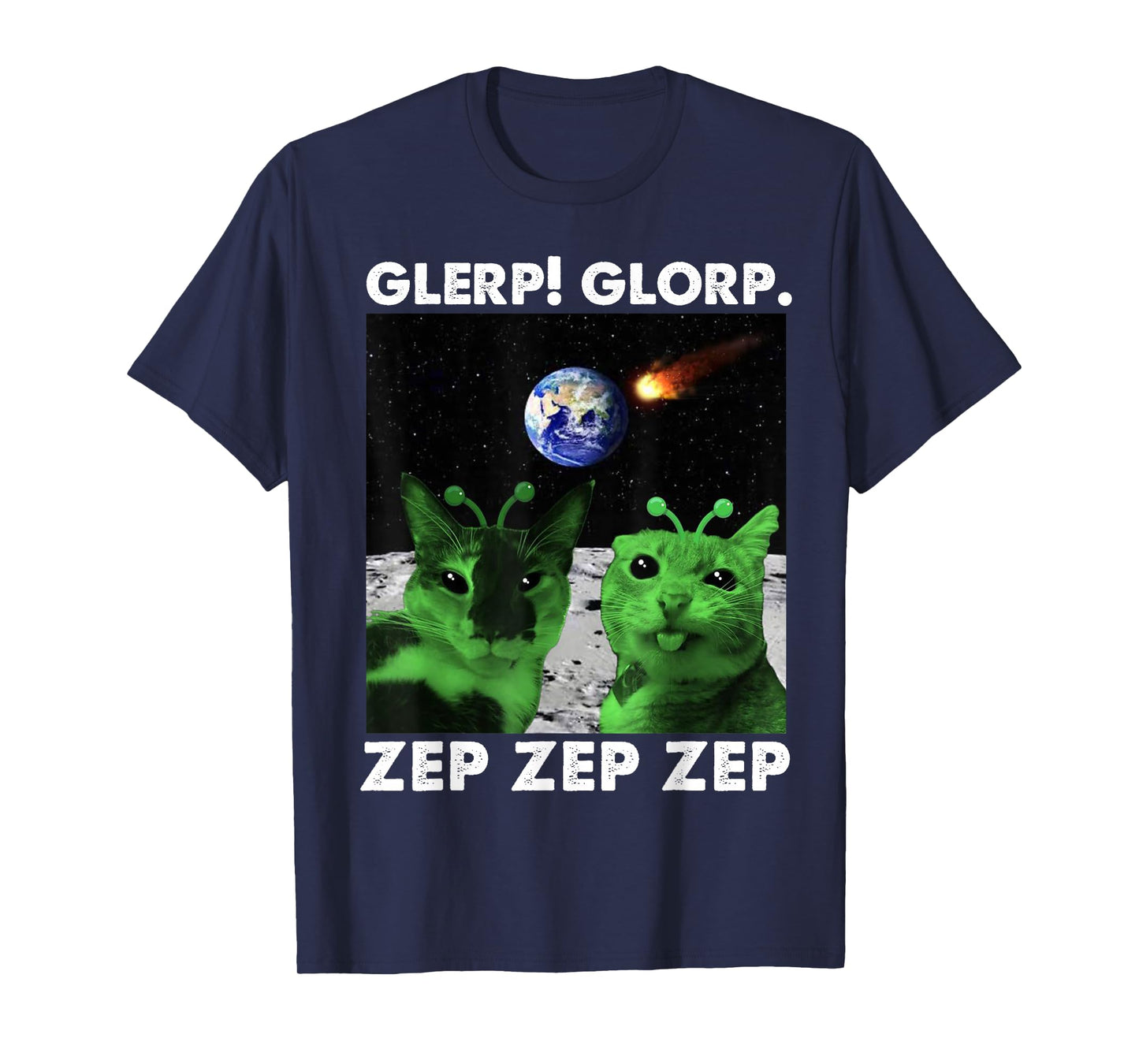 Gnarp Cat Silly Alien Cat Meme Brainrot Meme Funny Silly Cat T-Shirt