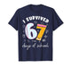 I Survived 67 Days of School Funny Meme Teacher Student T-Shirt