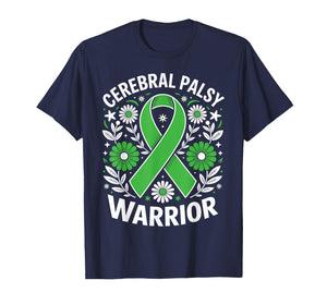 Cerebral Palsy Warrior Floral CP Awareness Ribbon Fighter T-Shirt
