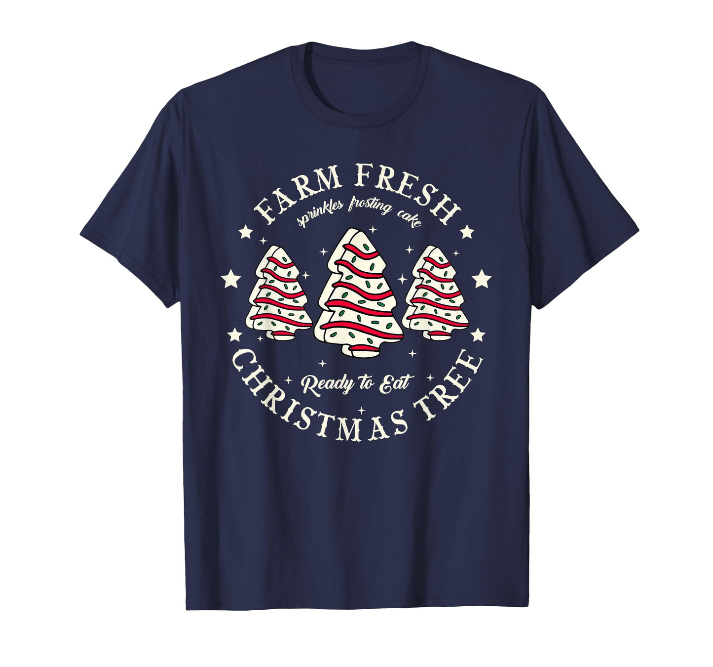 Vintage Farm Fresh Christmas Tree Cookies Holiday Baking Art T-Shirt