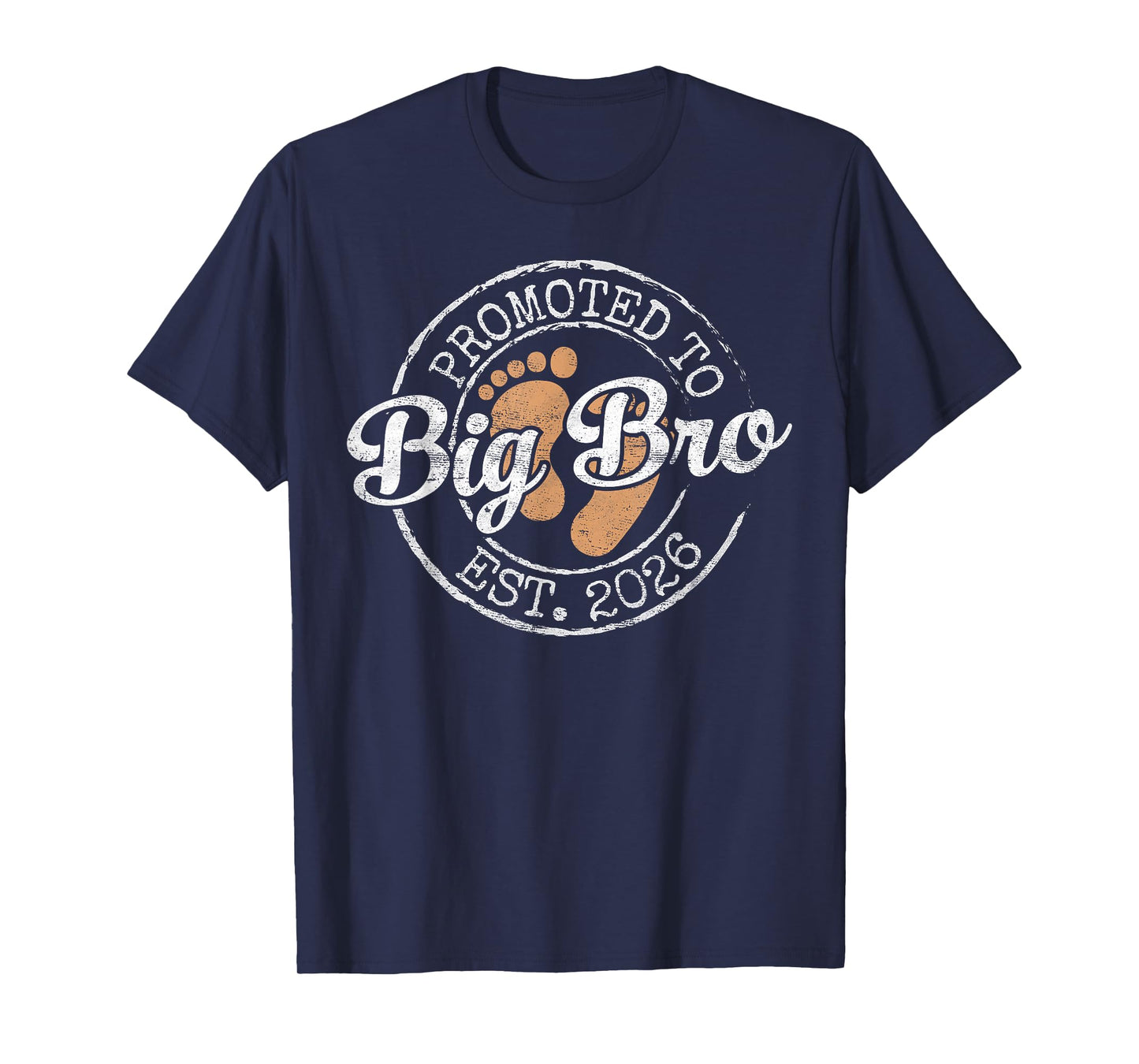 Promoted to Big Bro Est 2026 Stamp First Time Brother to Be T-Shirt