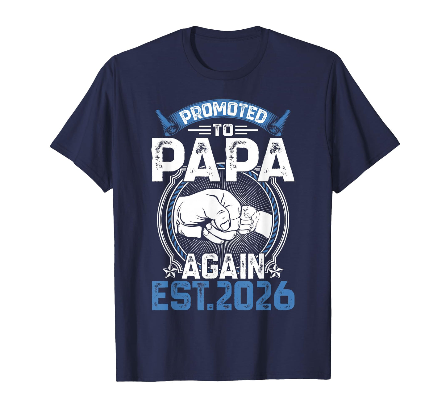 Retro Promoted to Papa 2026 Again Soon to Be Papa Father T-Shirt