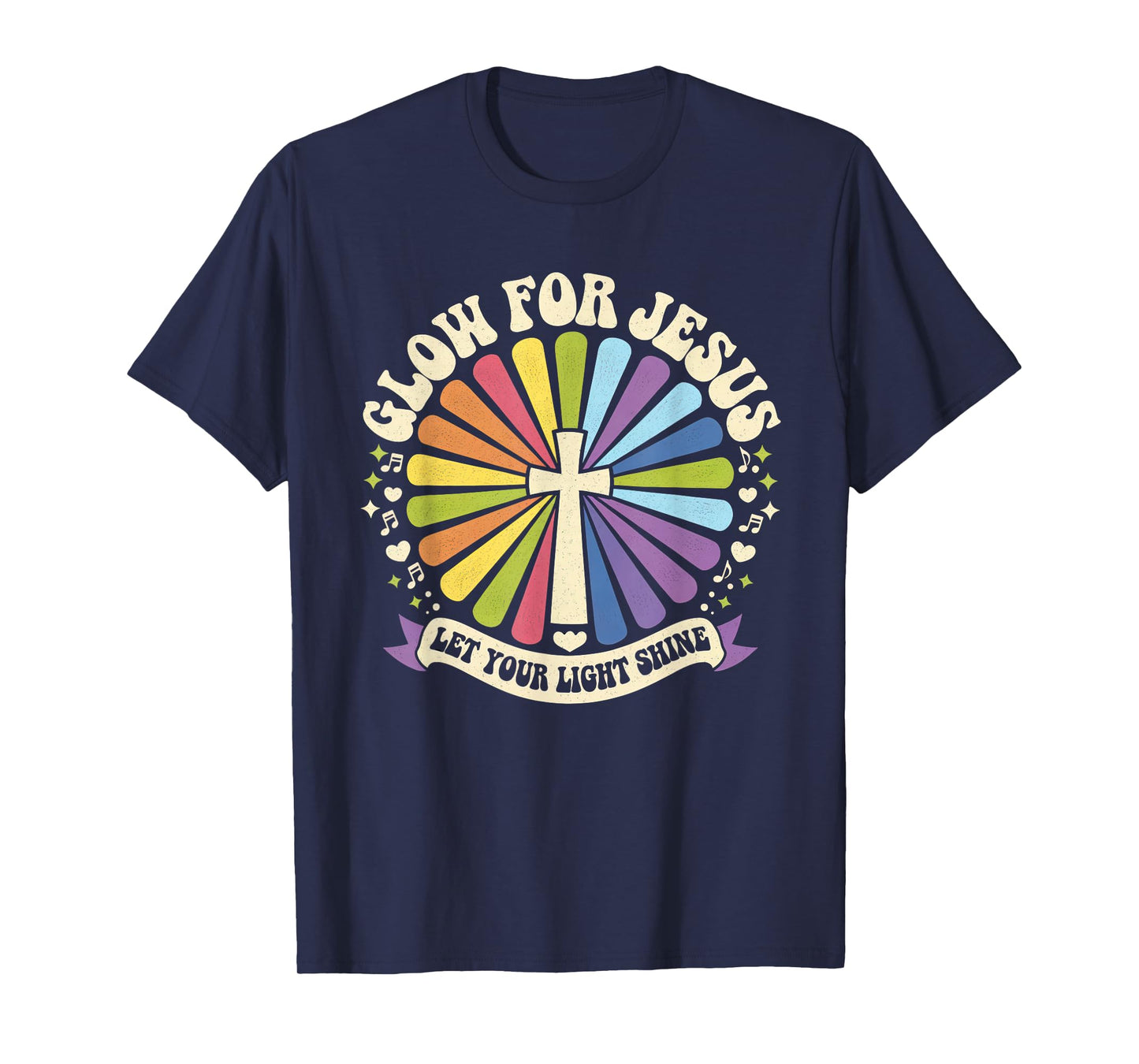 Glow for Jesus Tshirt Christian Faith Lion God Christianity T-Shirt