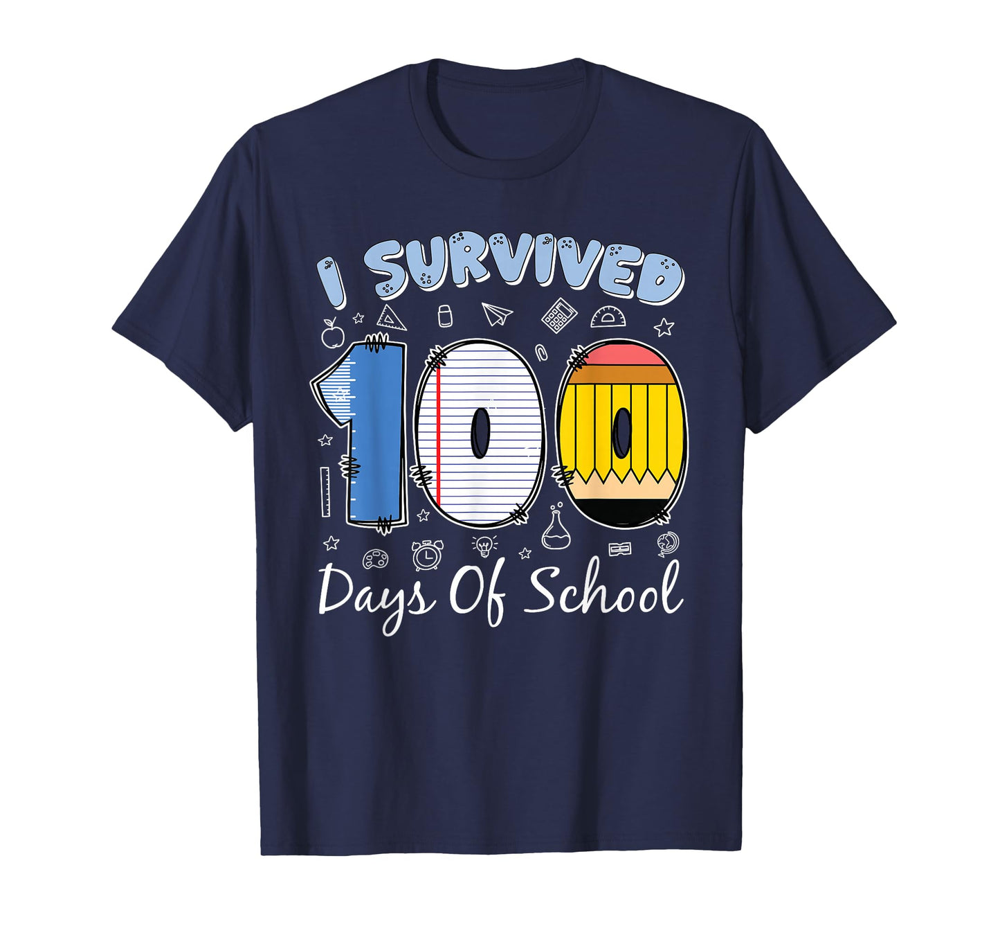 I Survived 100 Days of School Funny Meme Teacher Student T-Shirt