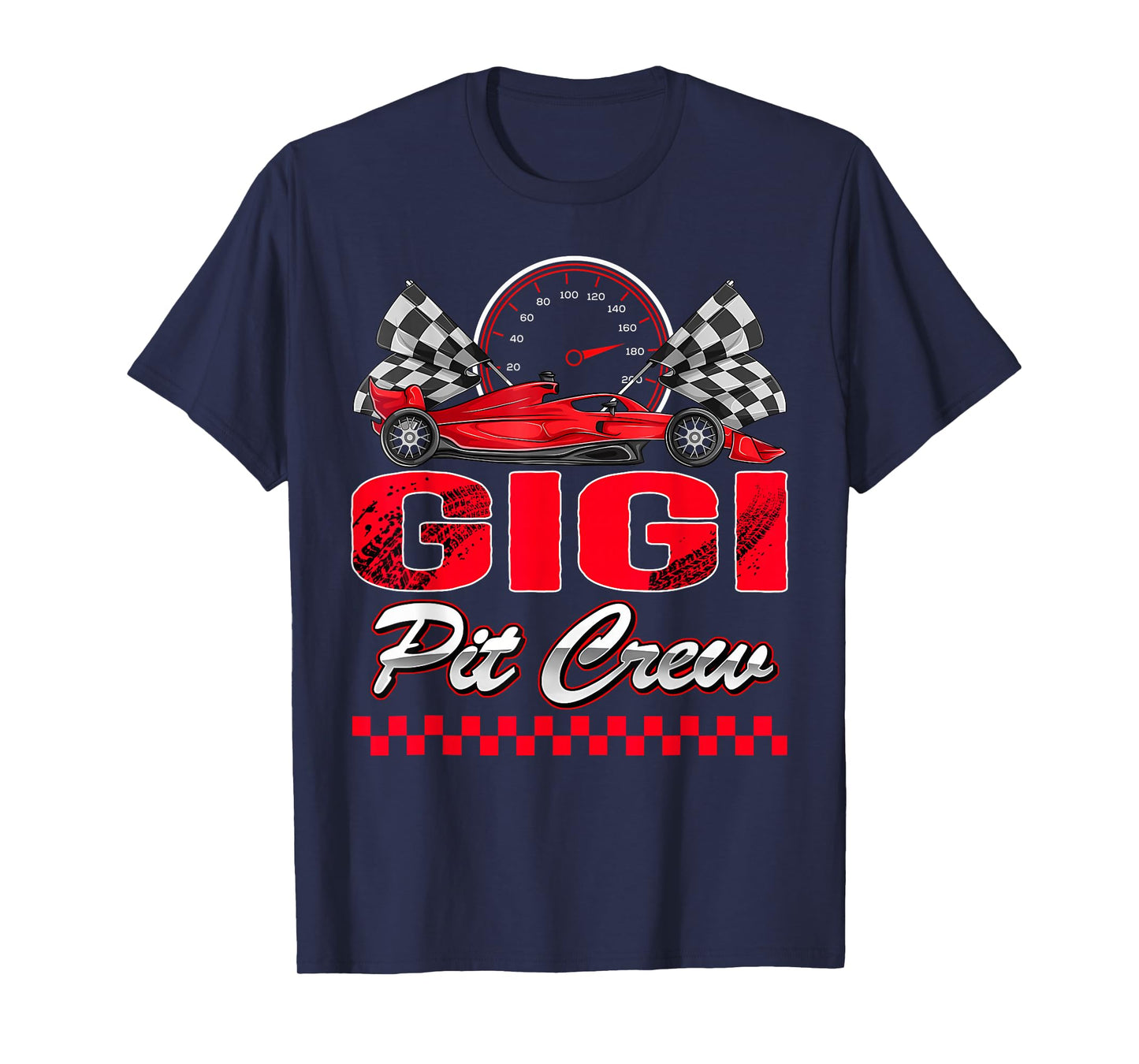 Gigi Pit Crew Racing Family Race Car Birthday Boy T-Shirt
