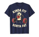 Kinda Fit Sorta Fat Funny Gym Panda Weightlifting Dunat T-Shirt