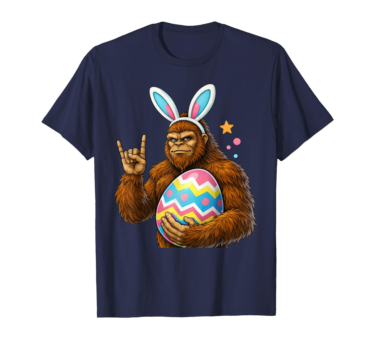 Bigfoot Sasquatch Bunny Easter Men Women Boy Kids T-Shirt