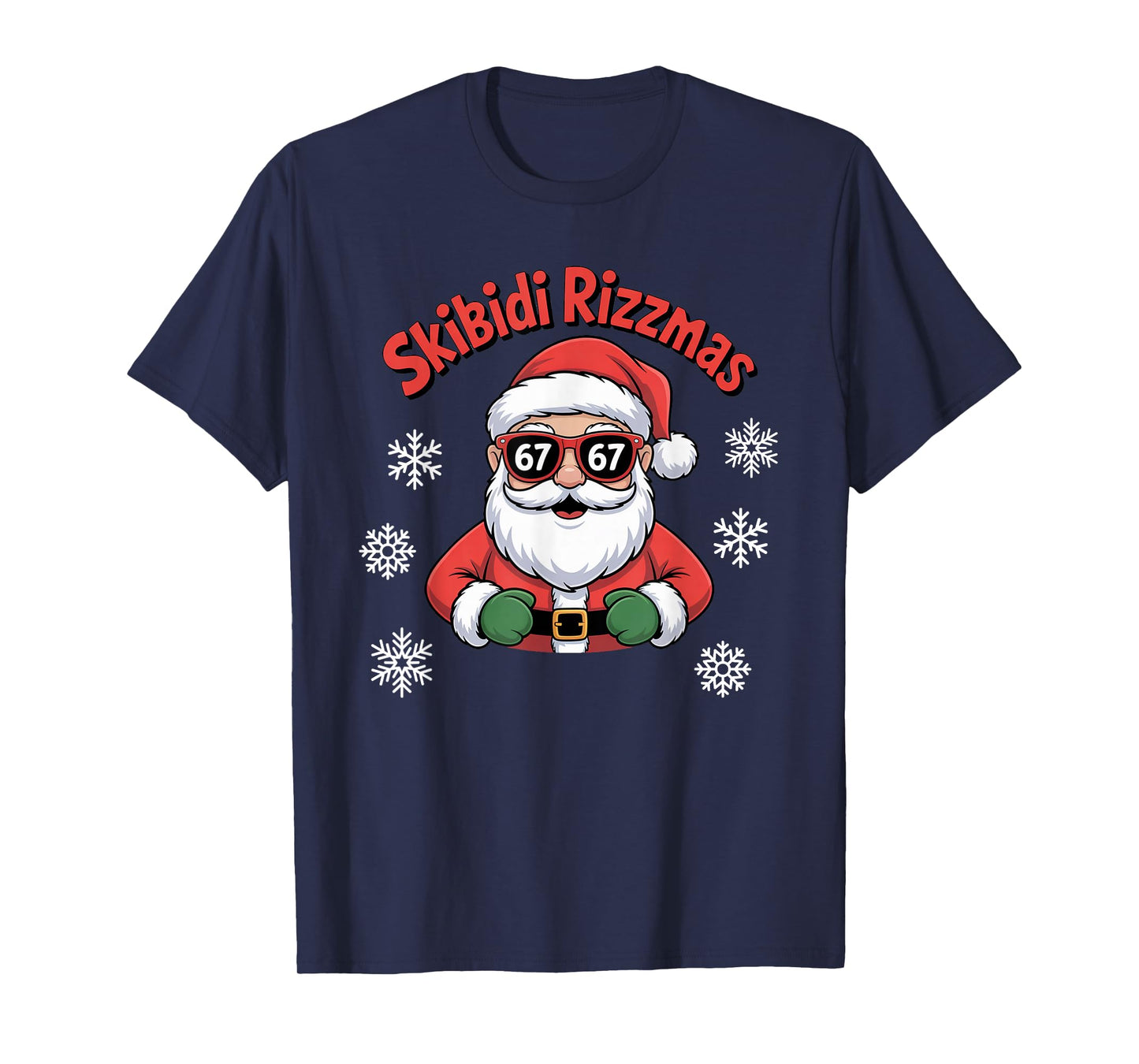 Merry Rizz Mas 67 Sigmas- Funny School Christmas T-Shirt