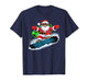 Santa Snowboarding Christmas for Boys Kids Xmas Pajamas T-Shirt