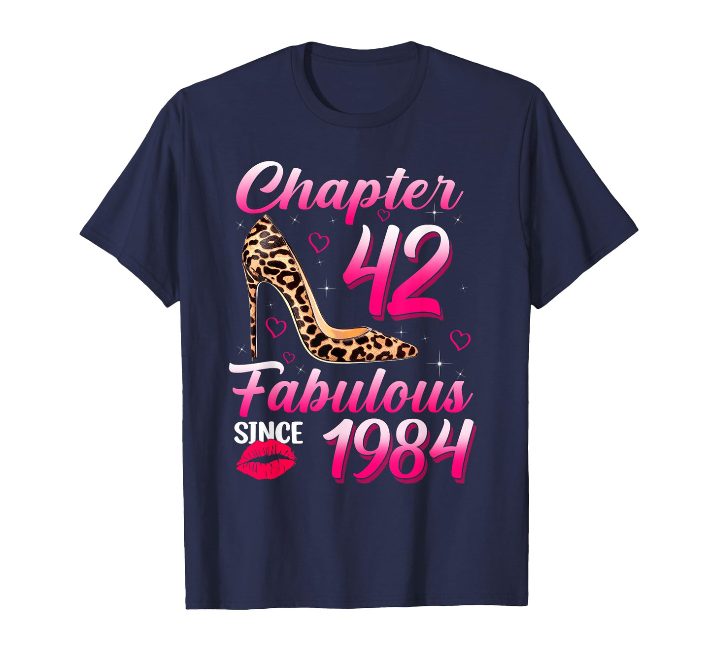 Chapter 42 Fabulous Since 1984 Leopard Queen Birthday T-Shirt