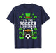 Soccer St Patricks Day Boys Men Kids Sport Green Leprechaun T-Shirt