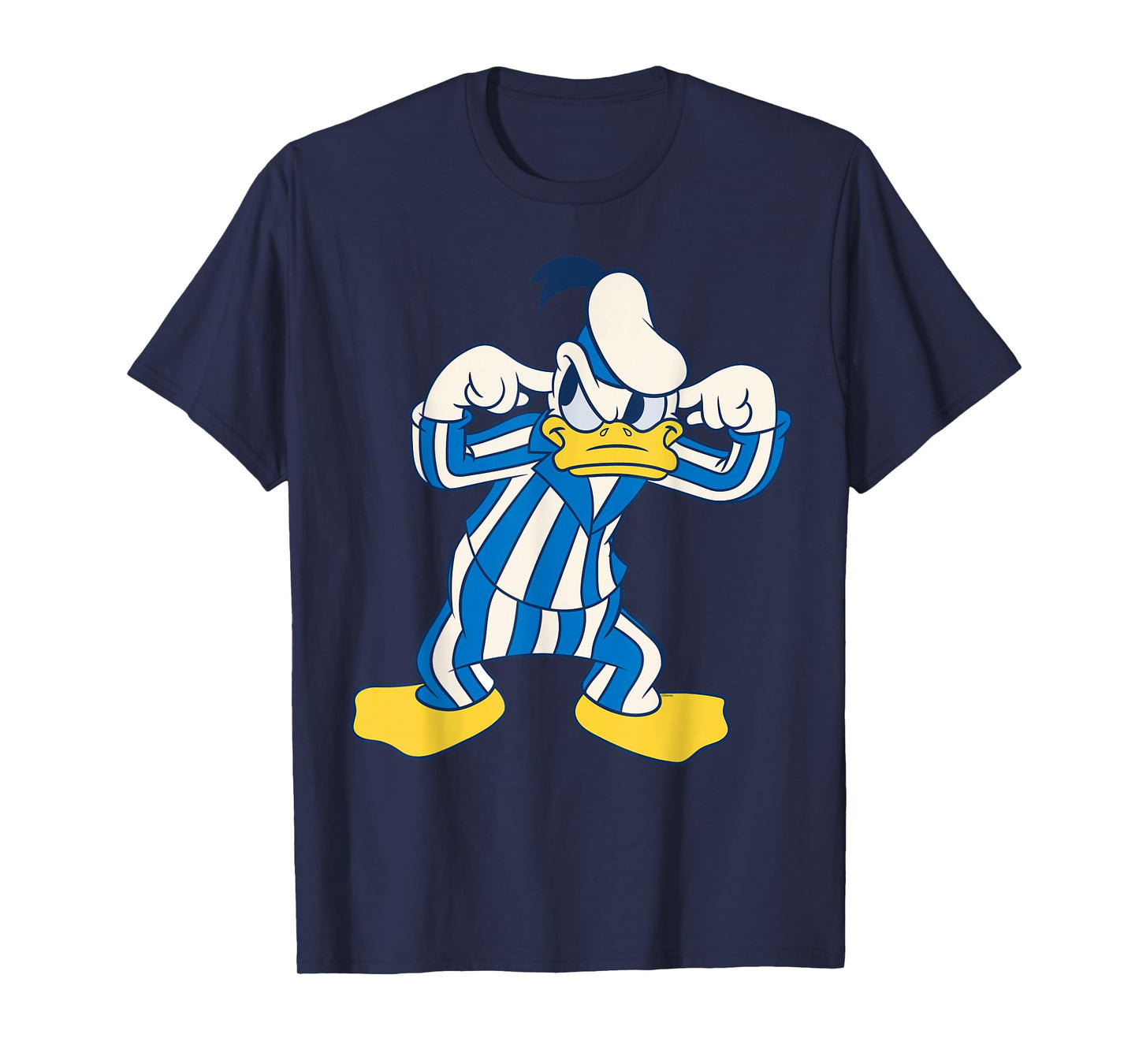 Disney Donald Duck Striped Pajamas Slumber Party PJs Pose T-Shirt