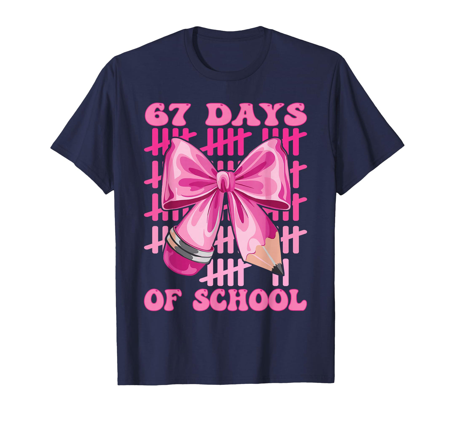 I Survived 67 Days of School Cool Teacher Design T-Shirt