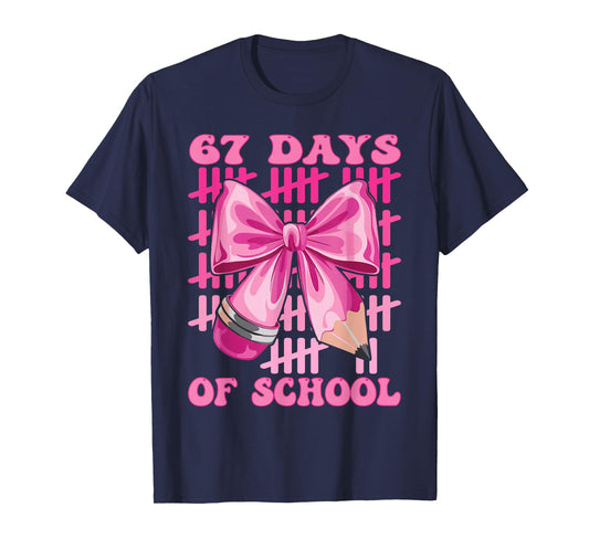I Survived 67 Days of School Cool Teacher Design T-Shirt