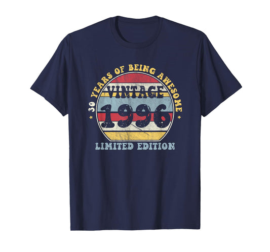 Vintage 1996 Limited Edition 30 Year Old Gifts 30th Birthday T-Shirt