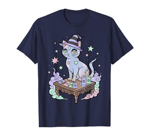 Pastel Goth Kawaii Creepy Witch Cat Cute Gothic Magic T-Shirt