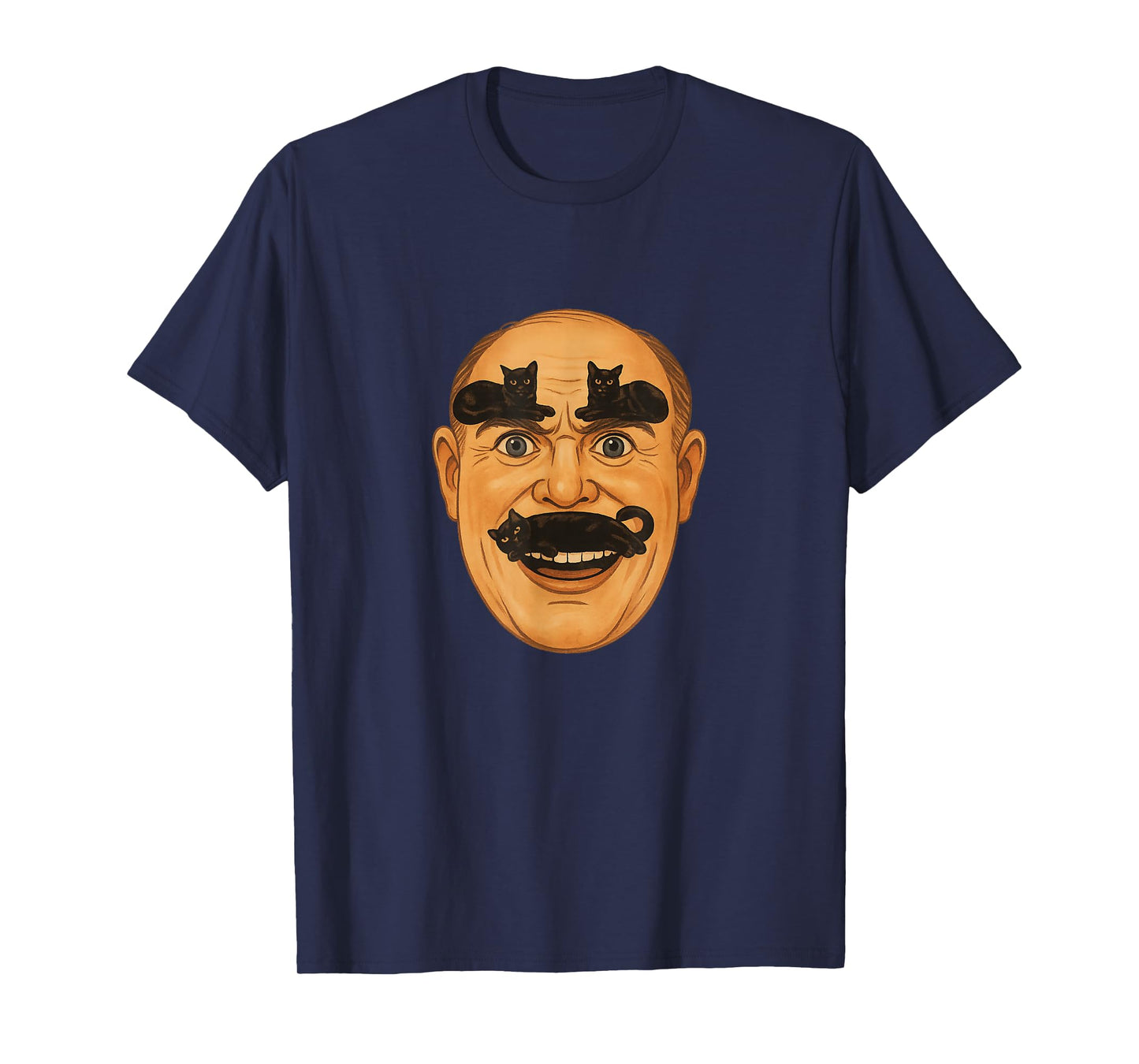 Cat Mustache & Eyebrow Cats – Meowstache Retro Meme T-Shirt