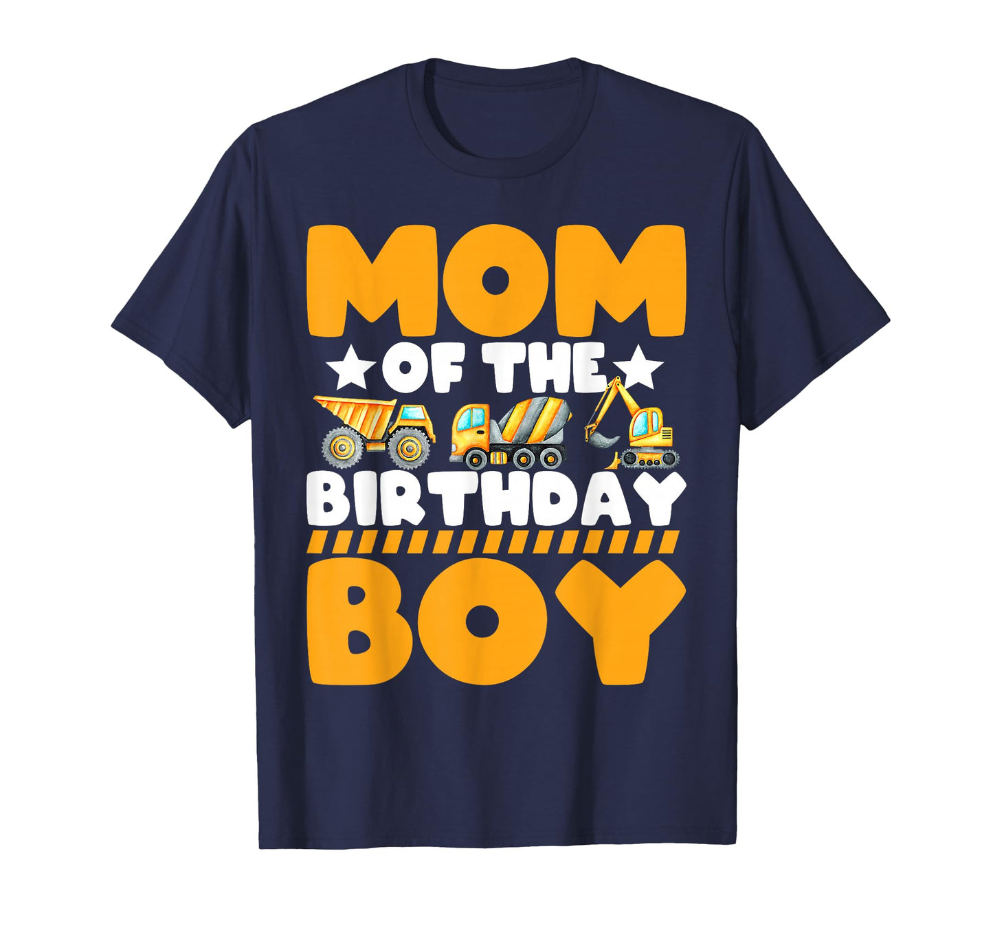 Mom Dad Birthday Crew Construction Excavator Kids Family T-Shirt