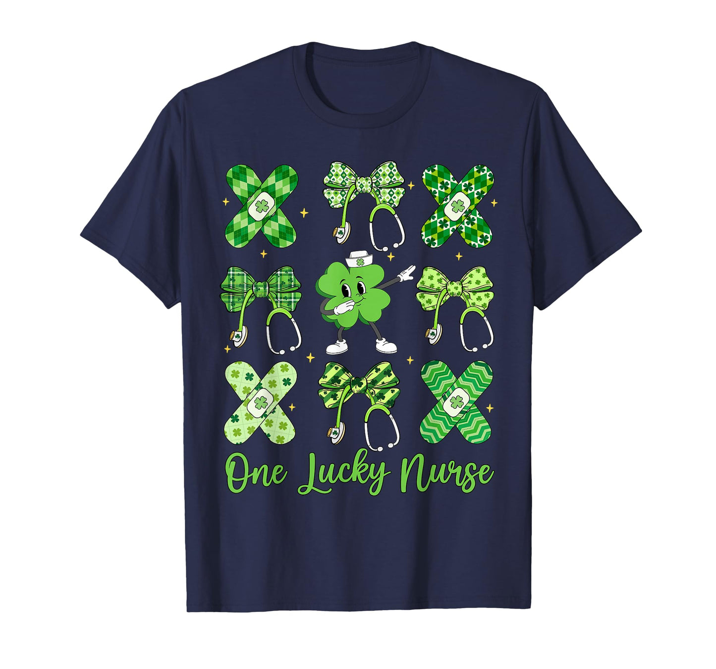 One Lucky Nurse Happy St Patrick's Day Shamrock Coquette T-Shirt