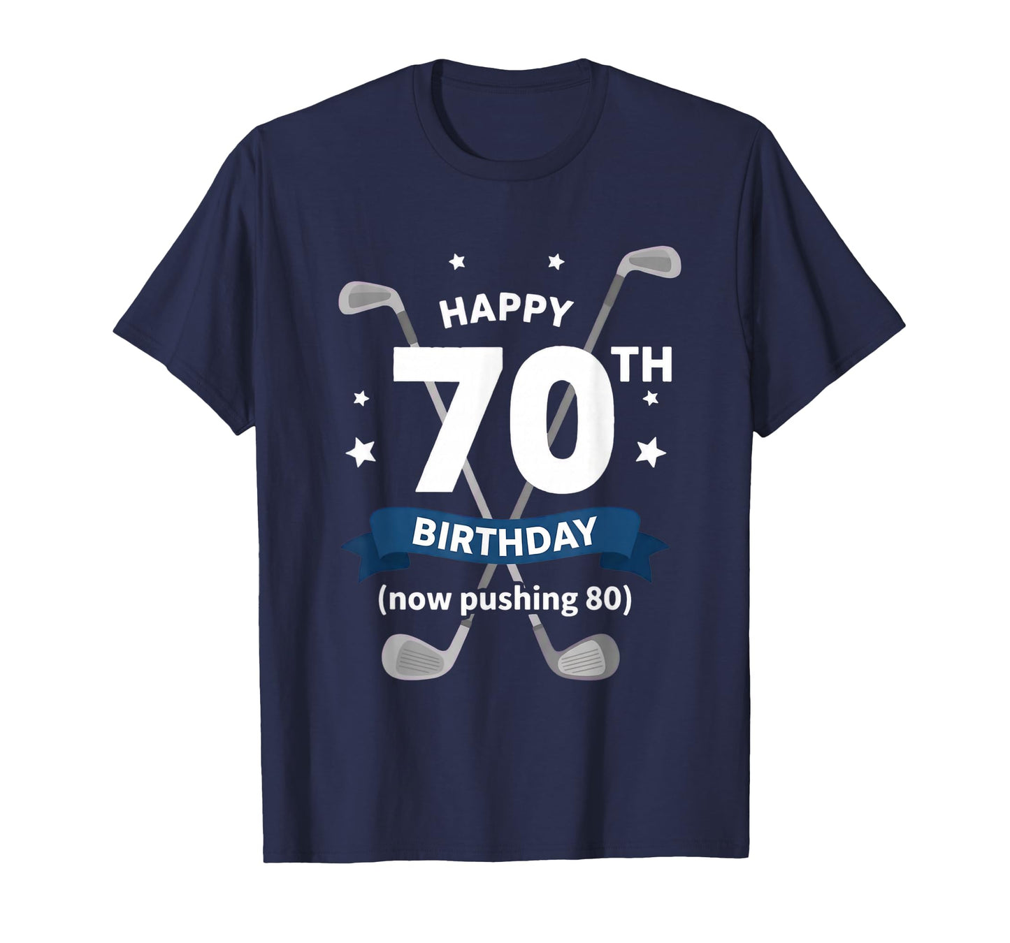 70th Birthday Golfer Gift Golf Clubs Logo Brand Design T-Shirt
