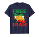 Free Iran T Iranian Flag Lion T-Shirt