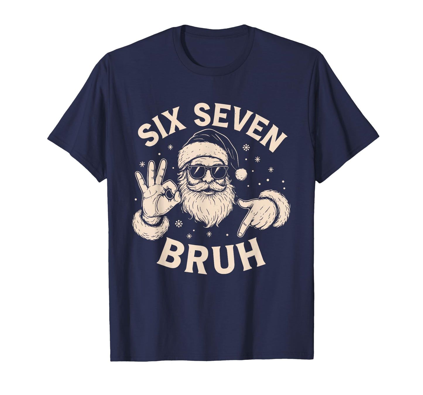 Bruh 67 Christmas Santa Six Seven 6 7 Boys Christmas Pajamas T-Shirt