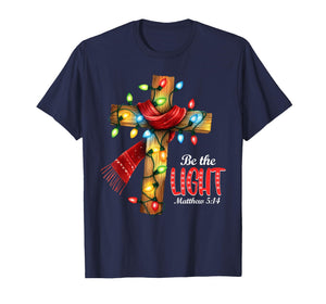 Be The Light Christian Christmas Cross T-Shirt