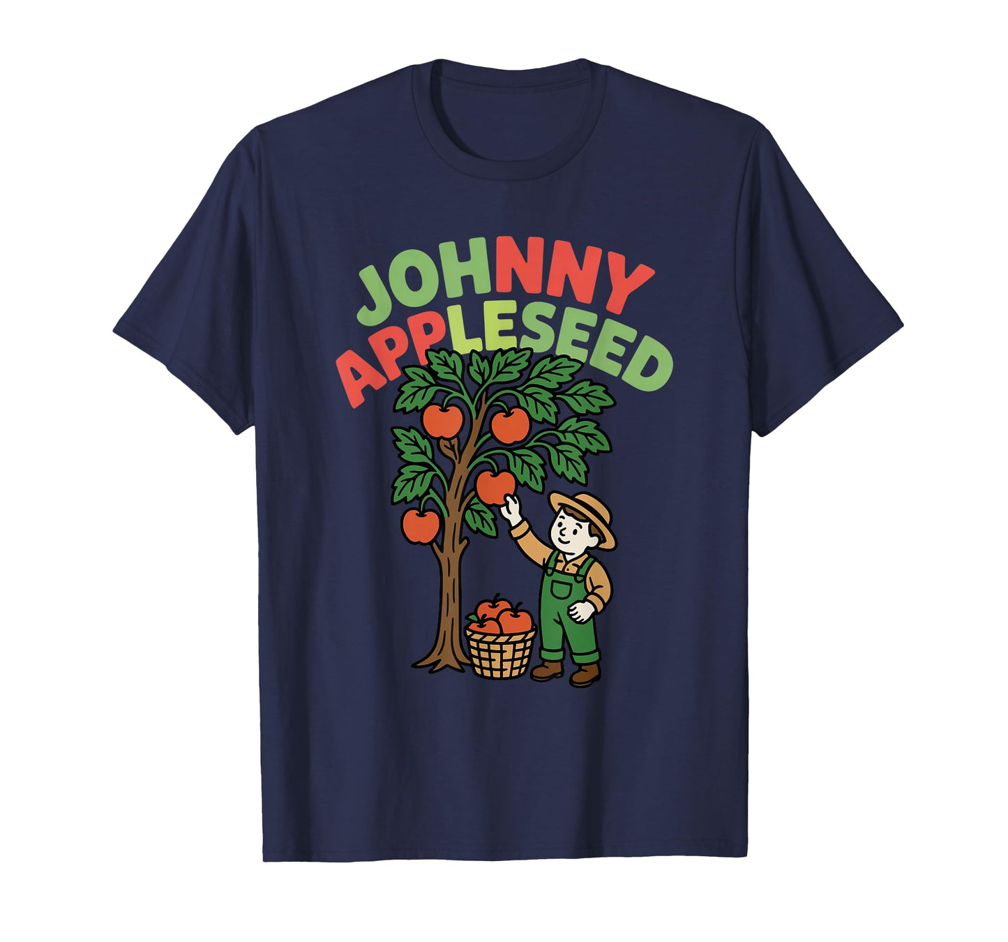 Johnny Appleseed Day Costume September 26th Retro Tree T-Shirt