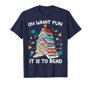 Oh What Fun It is to Read Book Tree Lights for Everyone T-Shirt