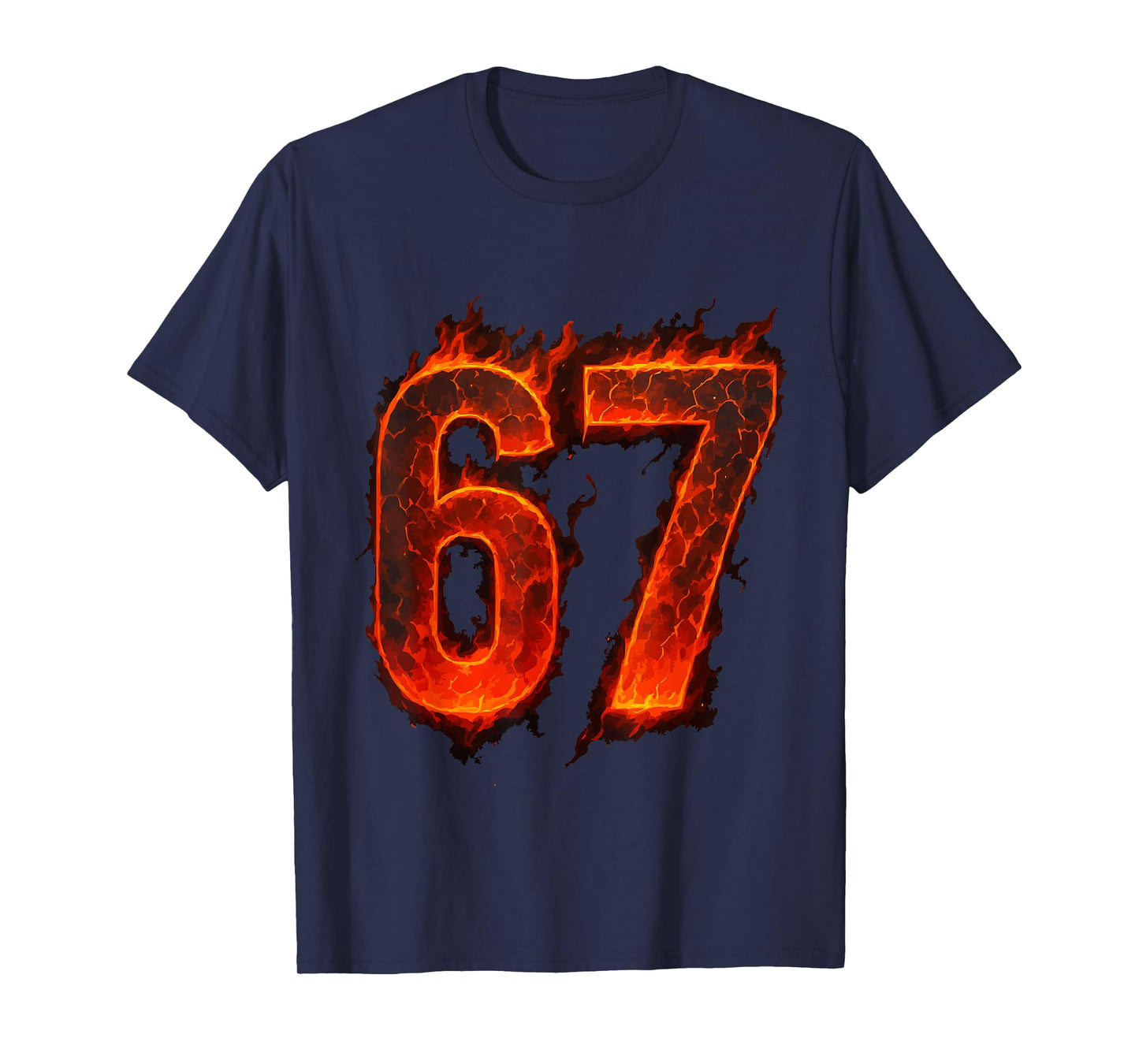 67 Flame Number Six Seven Meme 67 Kid T-Shirt