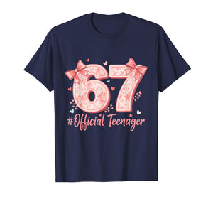 Official Teenager 13 Years 13th Birthday Girls Six Seven T-Shirt
