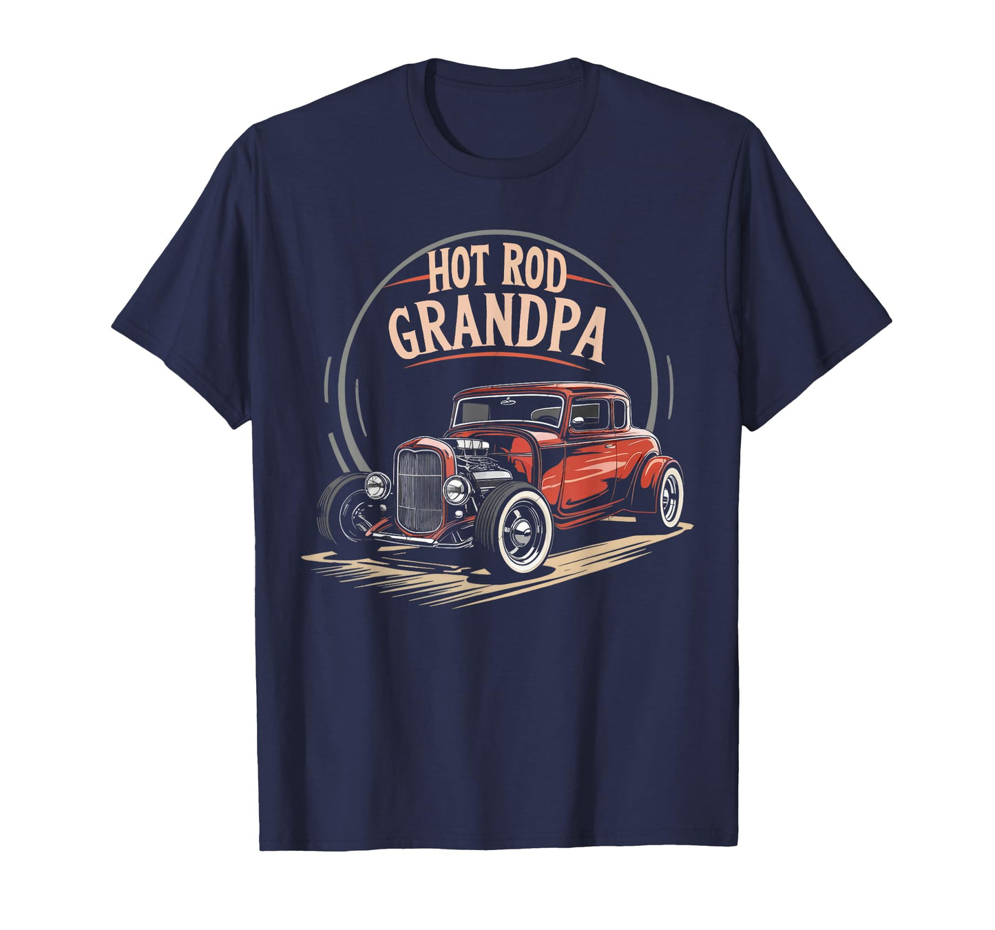 Hot Rod Grandpa Vintage Car Enthusiast Retro Style T-Shirt