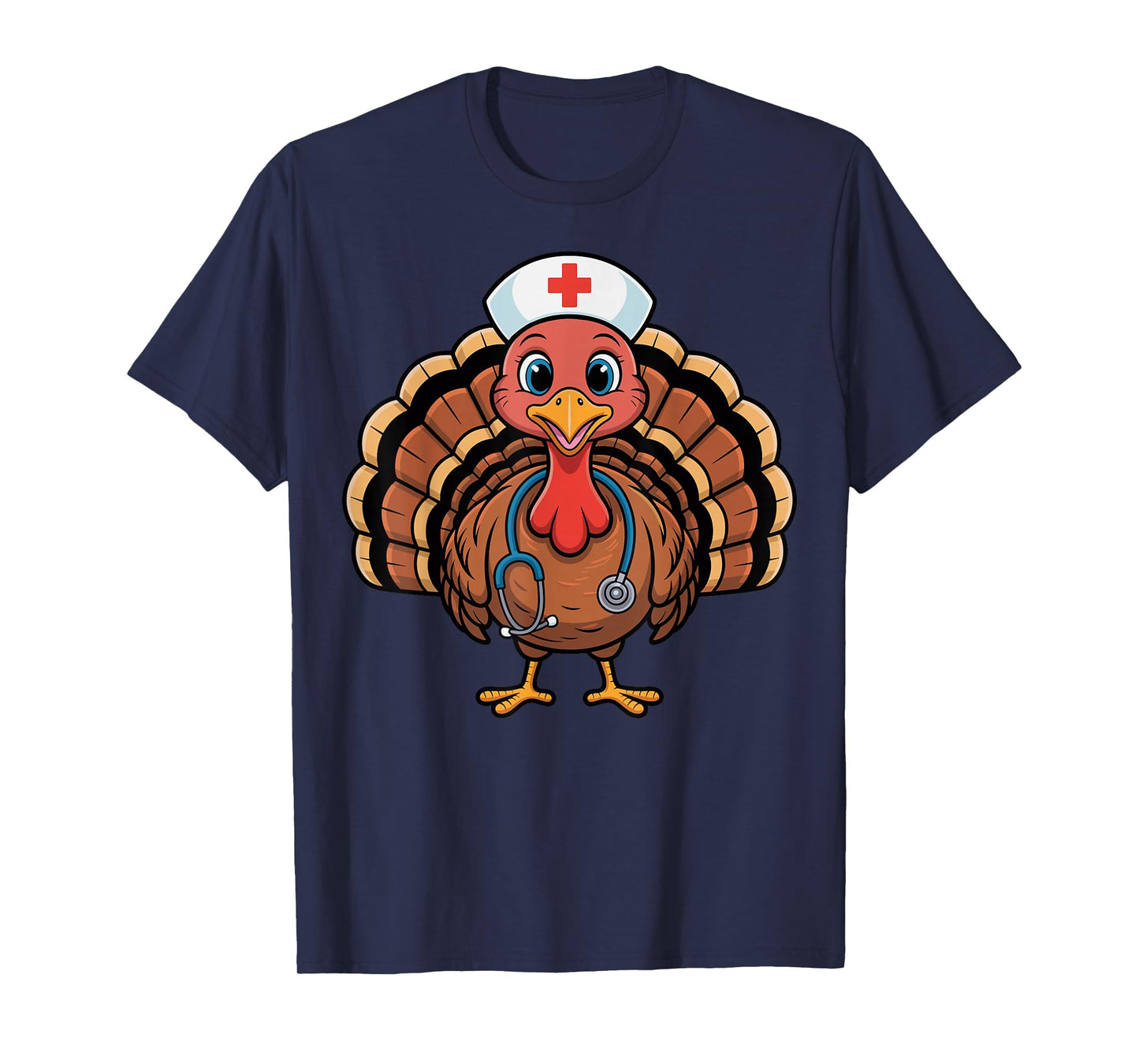 Thanksgiving Nurse Turkey RN ICU ER NICU Nurse Scrub T-Shirt