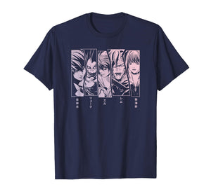 Death Note 5 Panel Faces T-Shirt