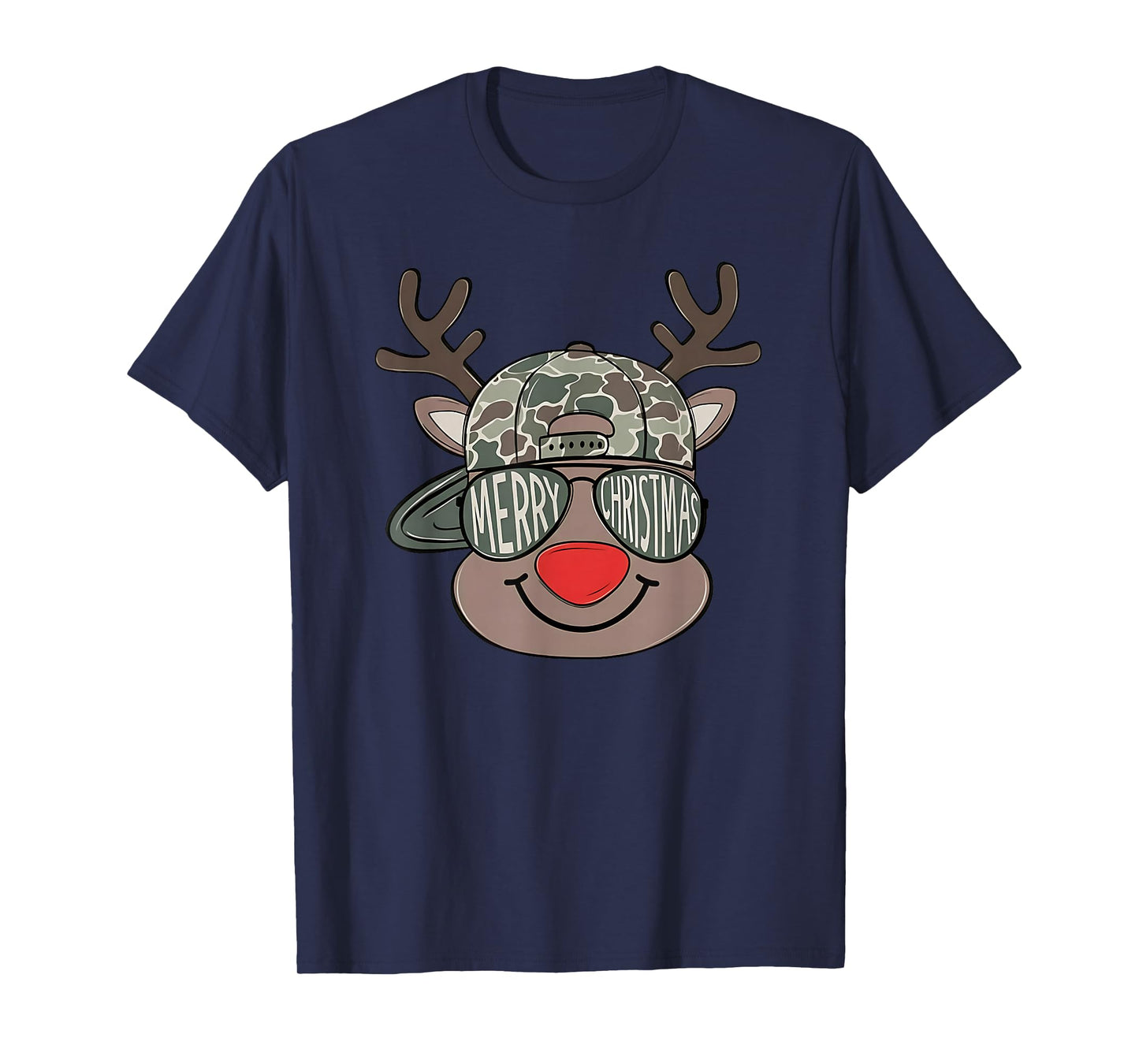 Kids Christmas Camo Boys Reindeer Camo Merry Xmas Toddlers T-Shirt