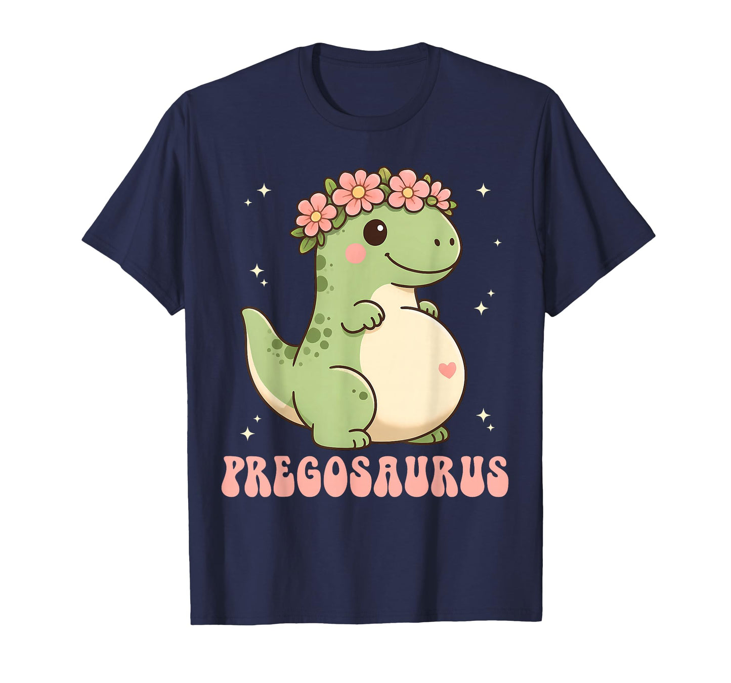Pregosaurus Cute Mommy Dinosaur Pregnancy Announcement Mama T-Shirt