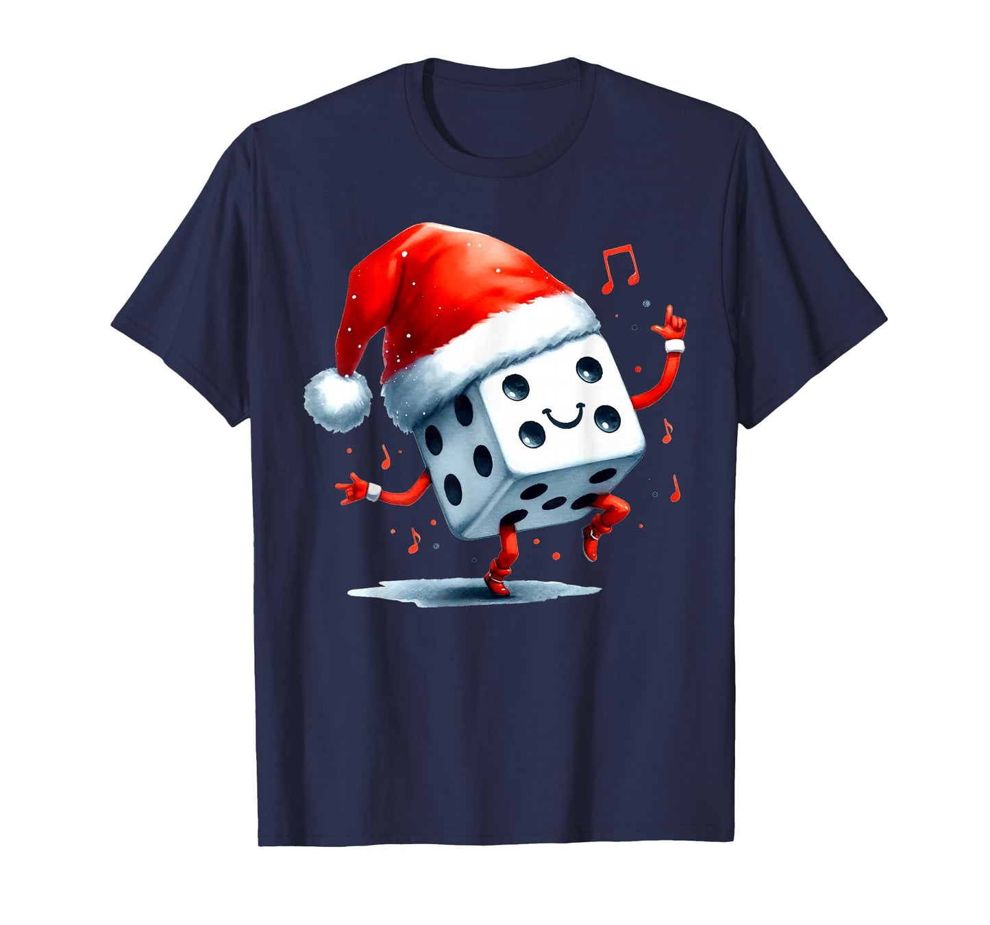 Bunco Santa Dancing Christmas Bunco Dice Game Night Player T-Shirt