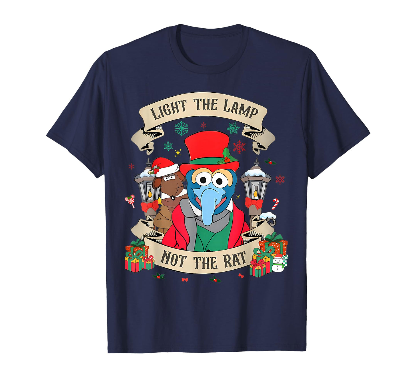 Light The Lamp Not The Rat Funny Christmas Matching Family T-Shirt