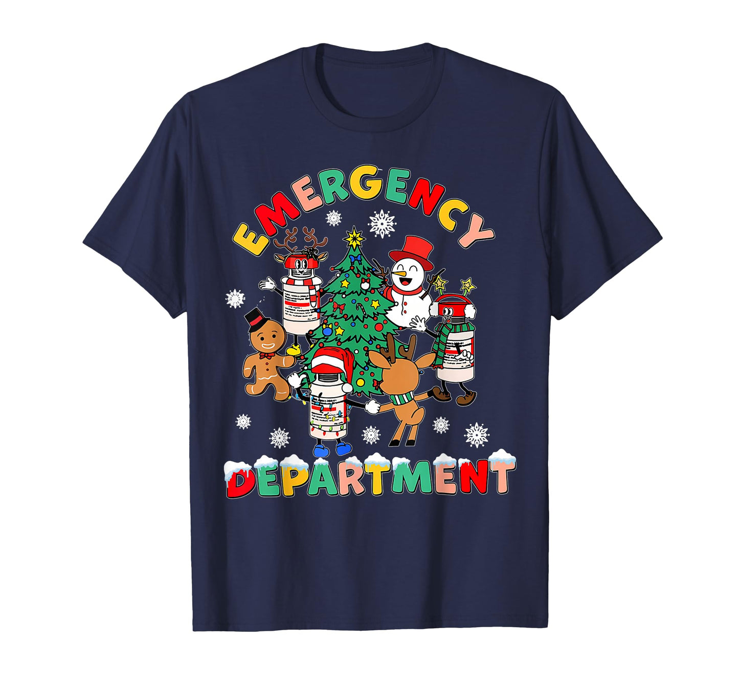 Emergency Department Christmas Santa ER Crew Nurse T-Shirt