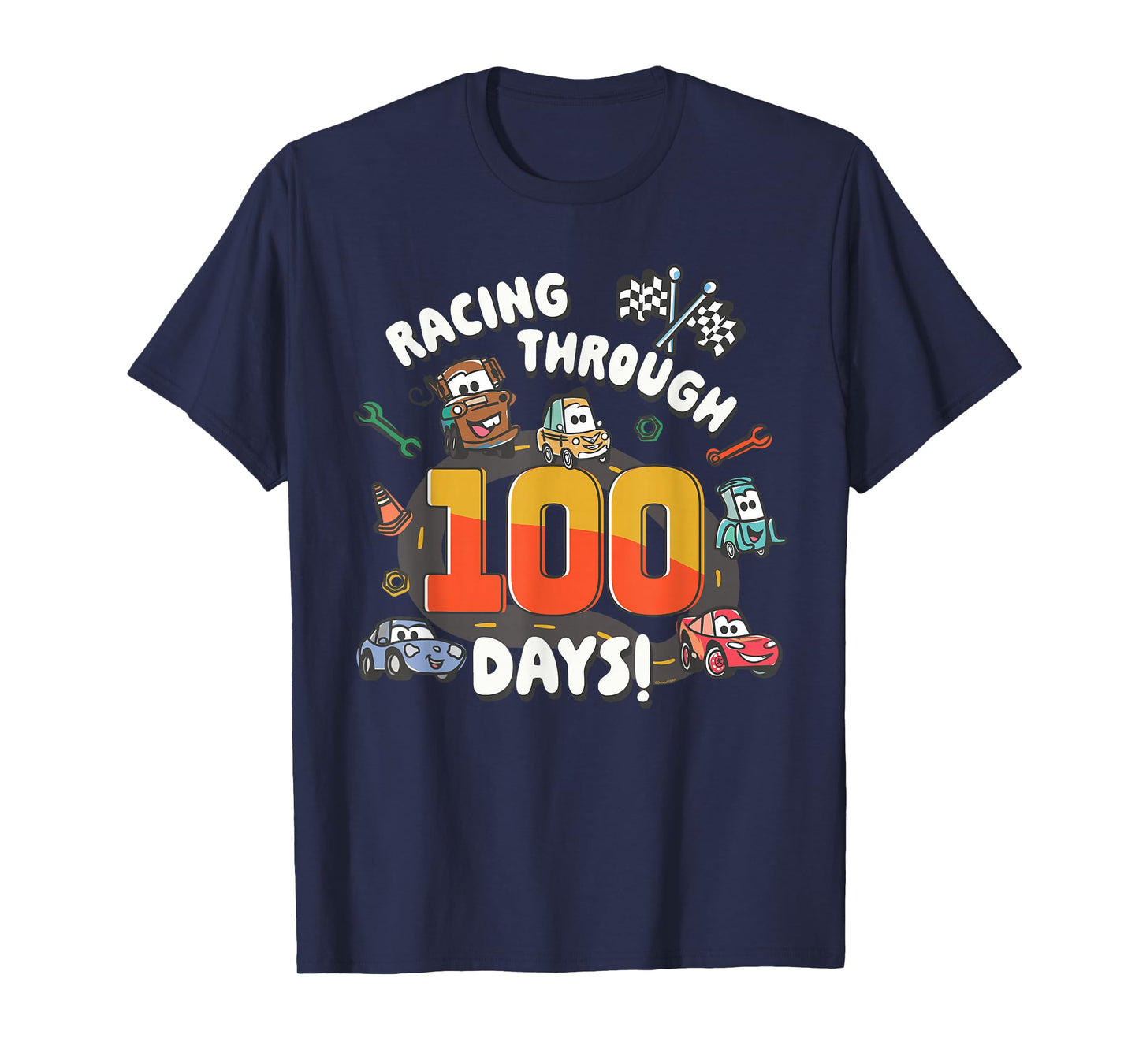 Disney & Pixar's Cars Racing Through 100 Days of School T-Shirt