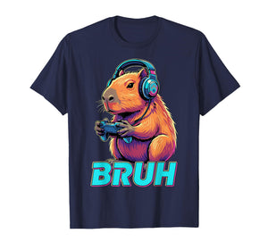 Bruh Capybara Funny Video Games Capybaras T-Shirt