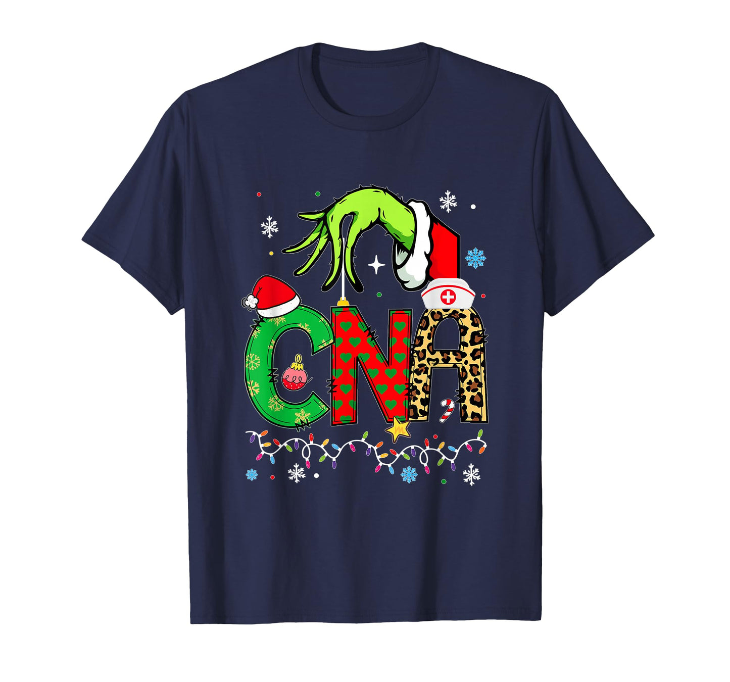 Funny CNA Christmas Shirt CNA Xmas for Women T-Shirt