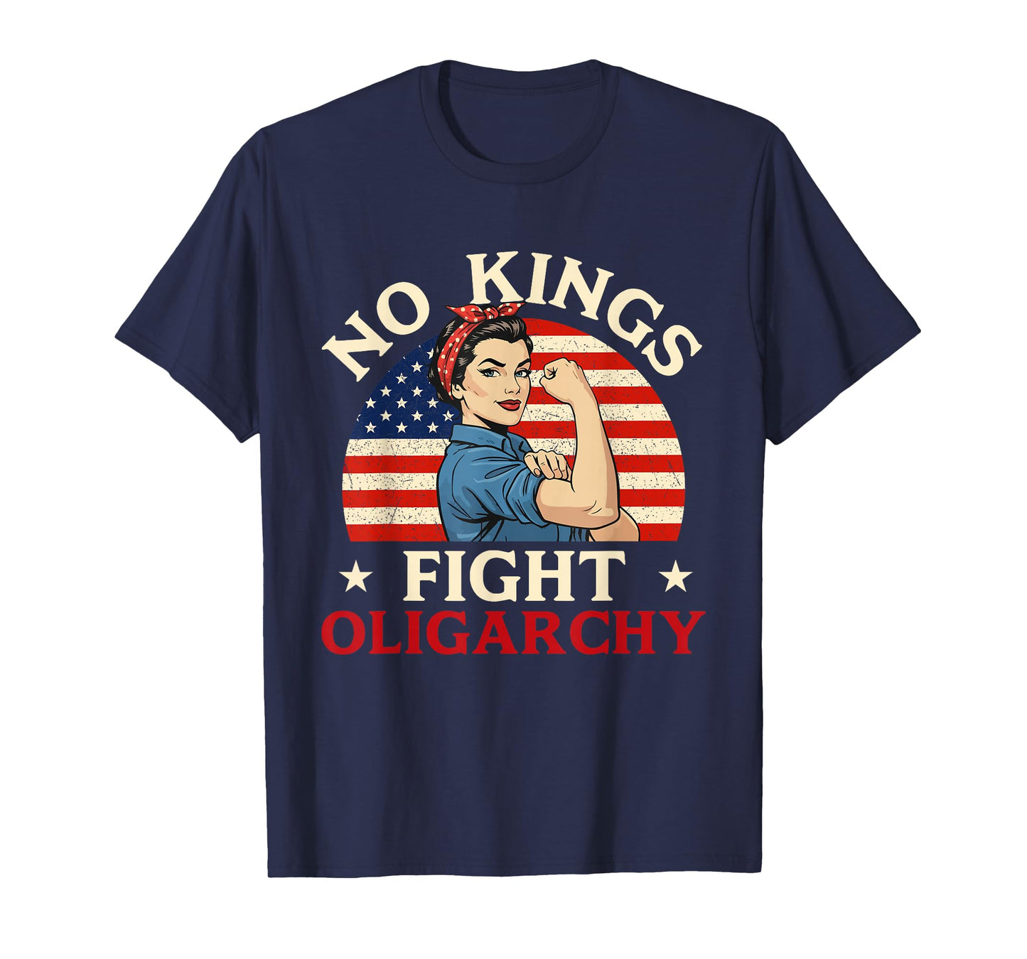 No Kings Fight Oligarchy - Anti-Monarchy Statement Liberty T-Shirt