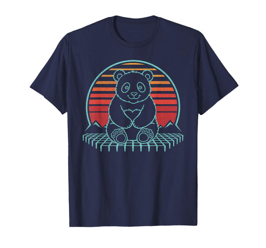 Panda Bear Lover Animal Retro Vintage 80s T-Shirt