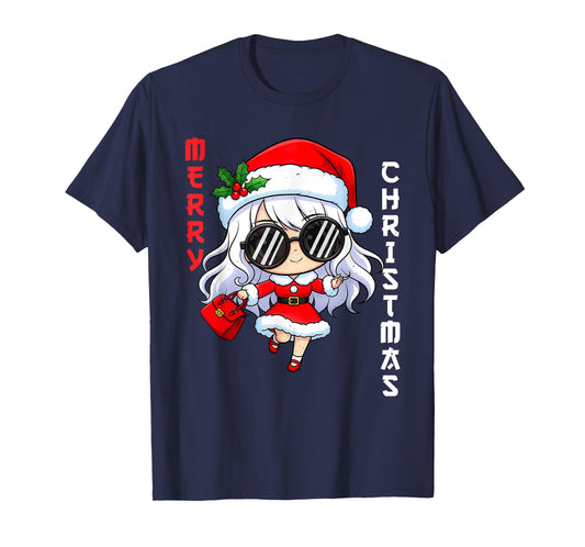 Cute Anime Christmas Pajama Outfit Funny Holiday for Girls T-Shirt